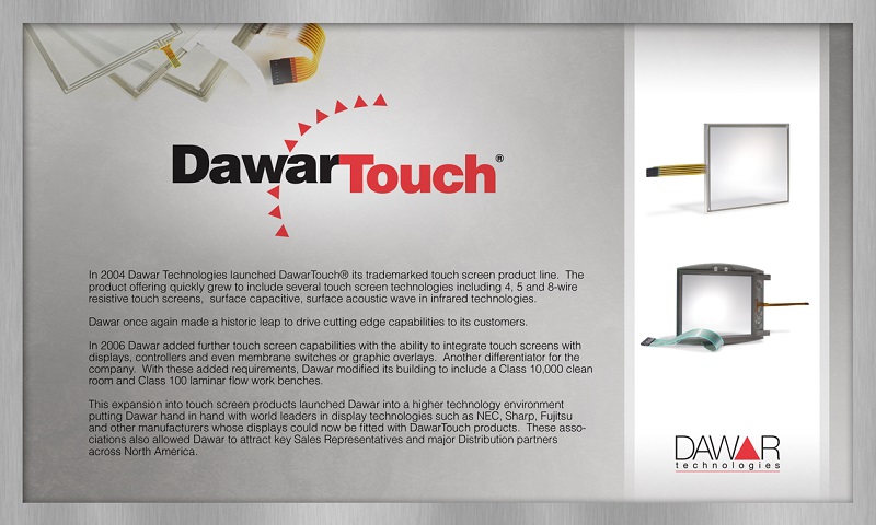 Introduction of DawarTouch<sup>®</sup> products